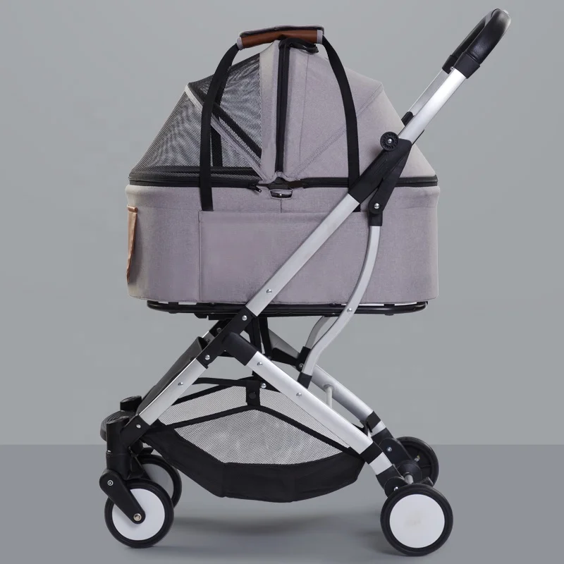 Fashionable Outdoor Travel Airline Approved Removeable Pet Carrier Dog Cat Travel Bag Trolley Dog Pet Stroller