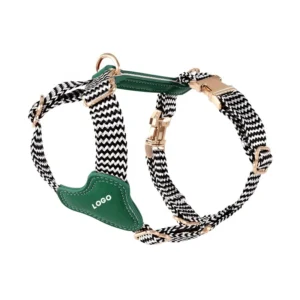 Fashionable pet dog harness leash and collar for small medium and large dogs