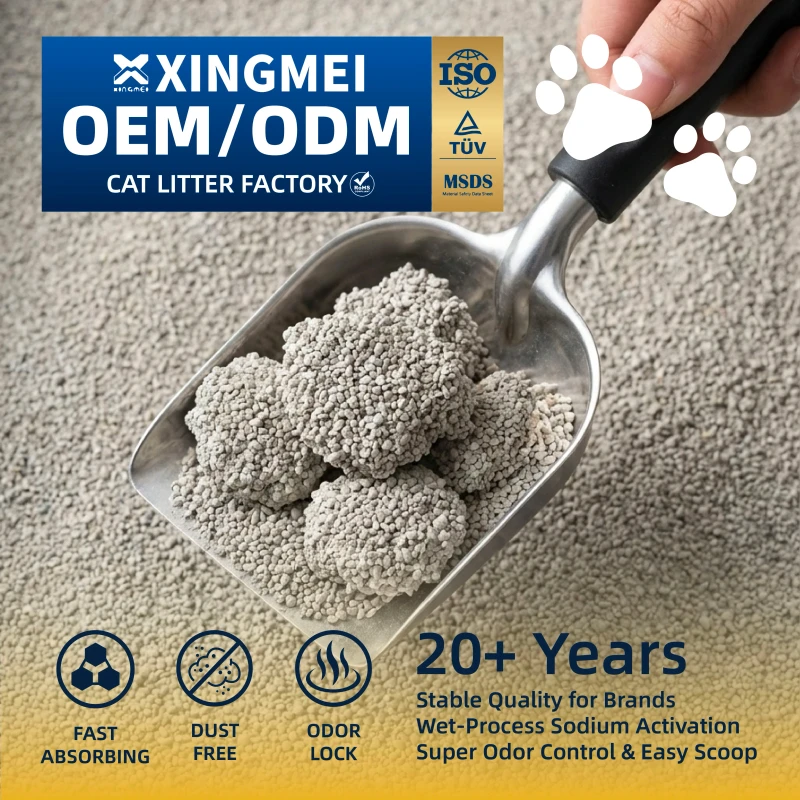 Fast Delivery Bulk Cat Litter Eco Friendly Premium Dust Free Antibacterial Ball Shape Bentonite Cat Litter