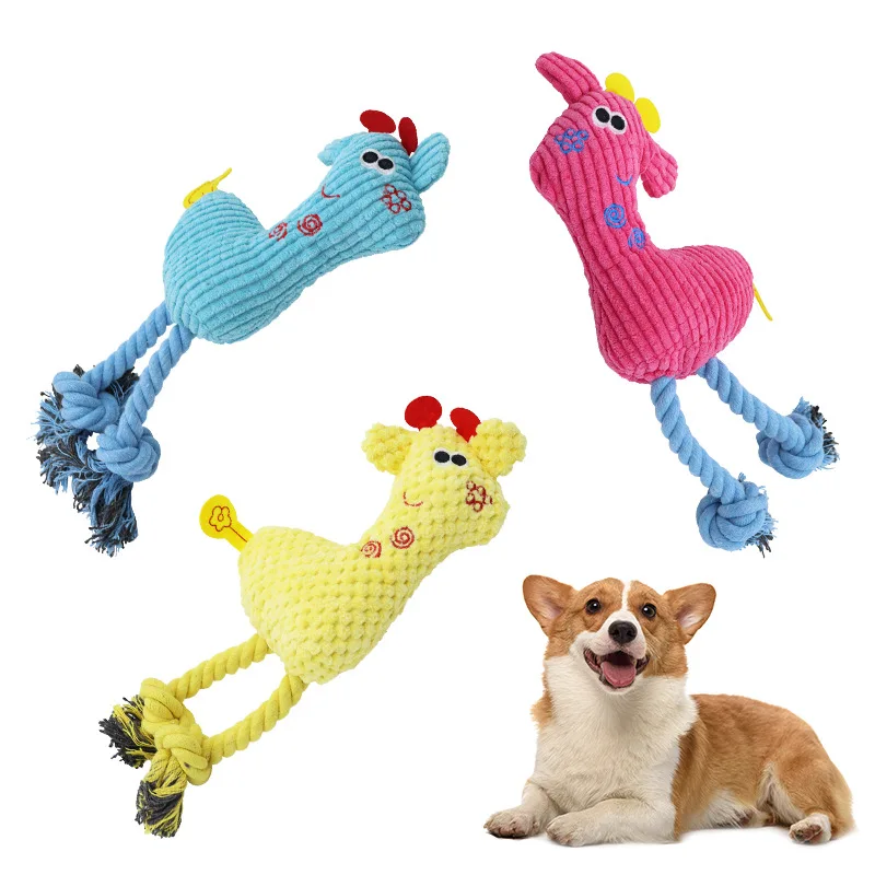 Fast Delivery Eco Friendly Durable Deer Shaped Pet Biting Chew Toys Dog Interactive Toys