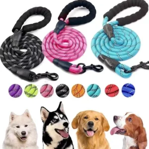 Fast Delivery Rope Dog Leash 6 FT with Comfortable Padded Handle Highly Reflective Threads Dog Leash for Medium Large Dogs Leach