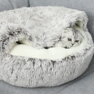 Faux Fur Winter Solid Cartoon Pet Dog Bed