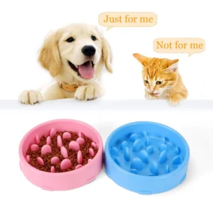 Feeder Stop Bloat Dog Feeder Bowl Plastic Dog Food Bowl Anti choking Slow Feeder Dog Silicone Bowl