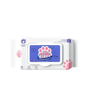 Feline Pet Wet Wipes Odor Removing Antibacterial Deep Cleaning Non Disposable Portable Non Woven for Cats Dogs
