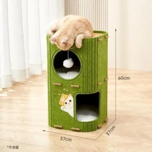 Felt Rectangle Cat Bed Cave Sofa Comfortable Breathable Portable Pet House Living Room All Seasons
