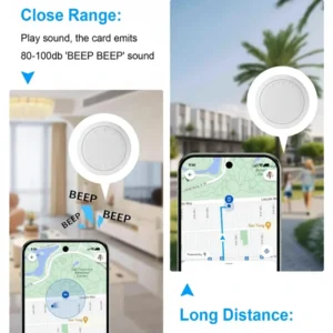 Find My Device Android GPS Navigation Tracker Tag Plastic Waterproof Anti-Loss Smart Locator Wallet Keys Cards Elderly