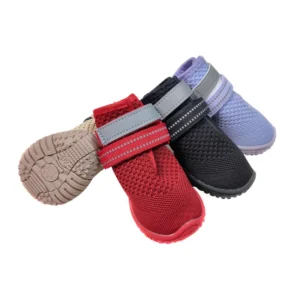 Fish Princess 4pcs Modern Print Breathable Mesh Rubber Dog Shoes & Socks for All Seasons