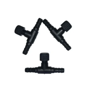Fish Tank Air Pump Aquaculture T Shape Control Valve Plastic Aquarium Hose Connector for 4 mm Air Tube