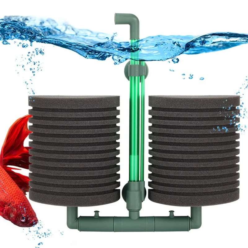 Fish Tank Aquarium Efficient Sponge Filter Mini Cylinder Soft Biochemical Sponge Filter Bio