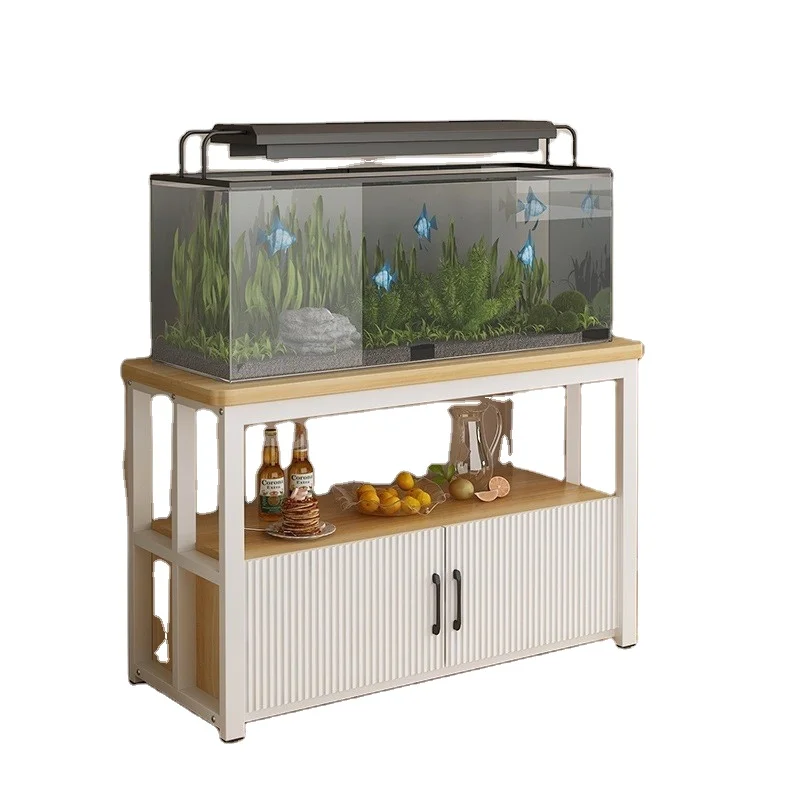 Fish Tank Base Cabinet Box Home Living Room Fish Tank Stand Aquarium Supporting Open Ended Rectangular Multi Tier Storage Rack
