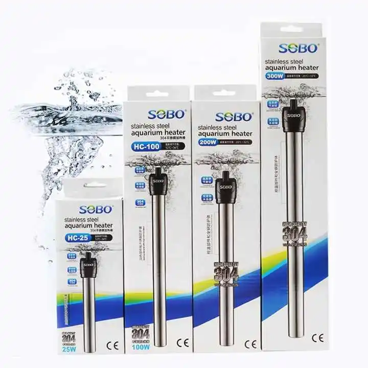 Fish Tank Heater Stainless Steel Explosion Proof Heater Electric Heating Rod Automatic Constant Temperature Heater