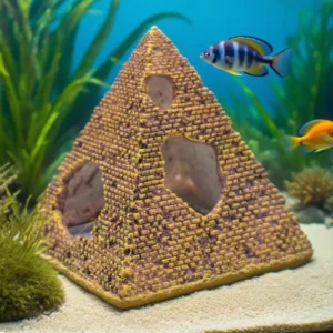 Fish Tank Landscape Shelter Aquarium Decoration Accessories Resin Tower Shaped Shrimp House Hiding Hole Creative Decoration
