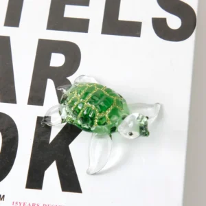 Fish Tank Micro Aquarium Tortoise Decor Statue Small Animal Art Figurine Colored Mini Turtle Glass Craft Collectible Ornament