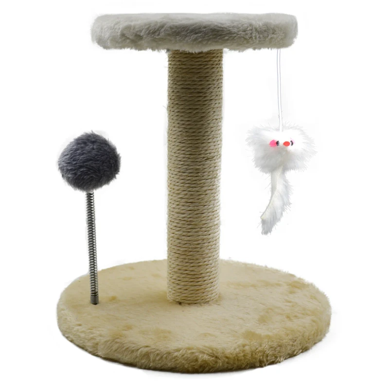 FishPrincess Durable Cat Climbing Frame Cat Trees Scratcher Column Space Bed Carton for Large Cats