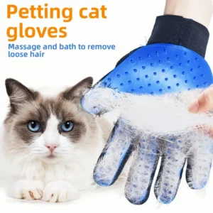Five-Finger Silicone Cats Hair Removal Gloves Gentle Shedding Brush Pet Grooming Washing Gloves Pet Cleaning Bathing