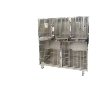 Five Position Double Deck Cat and Dog Cage 304 Stainless Steel Constant Temperature Oxygen Hospitalization Foster Cage