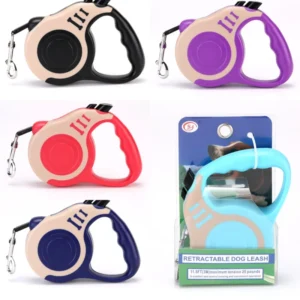 Flexible Wear resistant 3m 5m Flexible Automatic Retractable Auto Dog Leash Pet Traction Rope Leash Pet Product