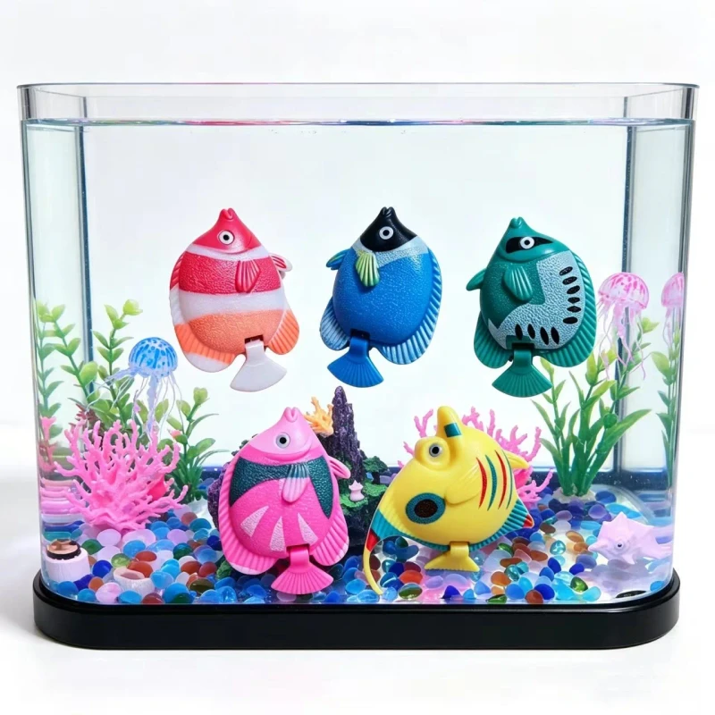 Floating Small Tropical Fish Aquarium Decoration for Fish Tank Landscape with Realistic Simulation