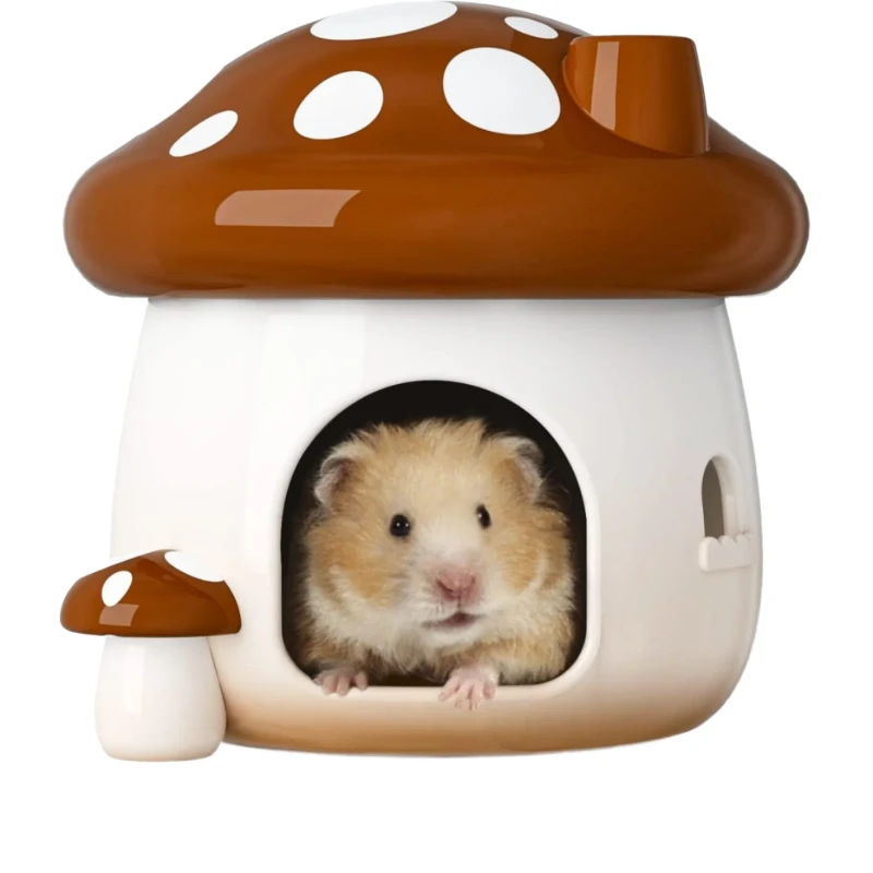 Floral Pattern Hamster Hide House Indoor Outdoor Hutch Supplies for Chinchilla Guinea Pig Pet Rabbit Other Small Animals