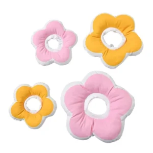Flower White Circle Pet Neck Collar Waterproof Head Cover Pet Collar for Cats and Dogs