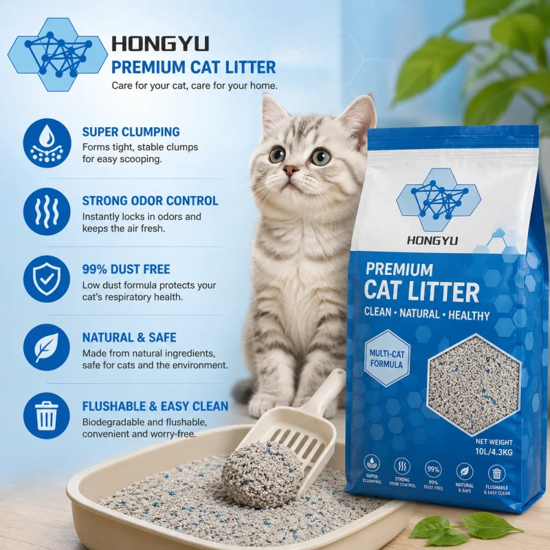 Flushable Clumping Eco Friendly Cat Litter 4.5kg