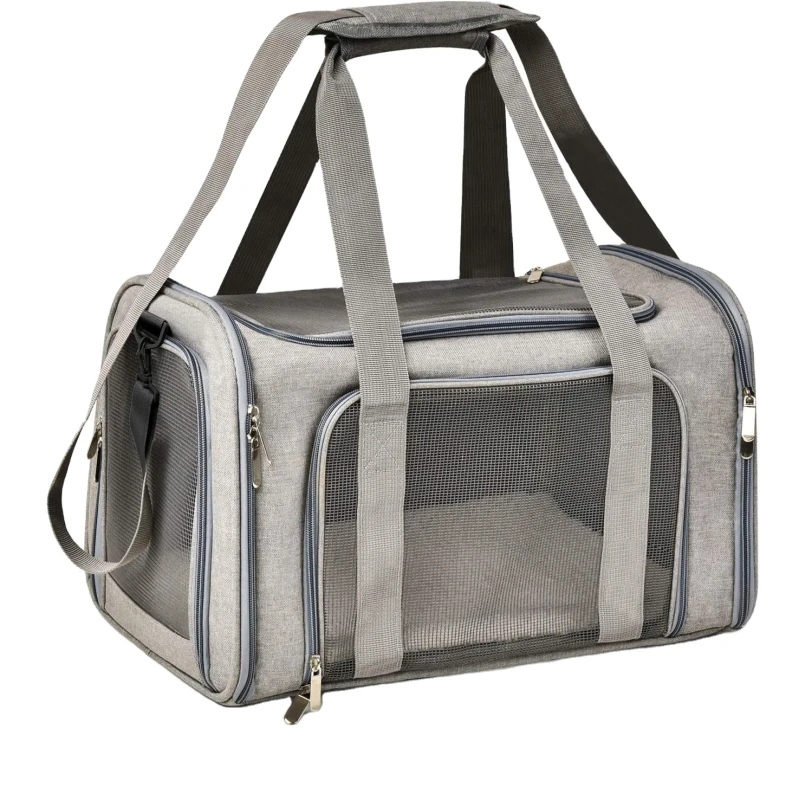 Fold-Out Pet Carrier Bag Waterproof Small Size Cat Dog Carrier Tote Bag