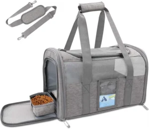 Foldable Breathable Eco Friendly Oxford Pet Carrier Bag Zipper Closure Portable Handheld Dog Cat Travel Crate for Small Pets