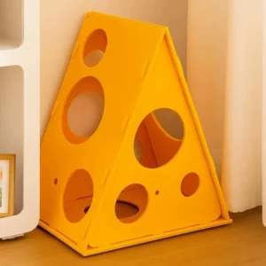 Foldable Cat Scratching Board Nest, Semi Enclosed Cat Villa, All Season Felt Pet House
