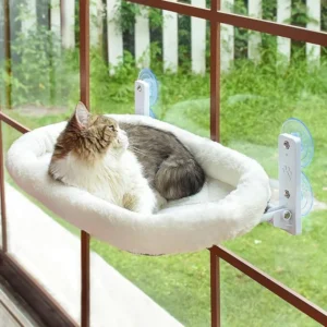 Foldable Cat Window Bed Cordless Plush Pet Climbing Hammock Perch for Four Seasons
