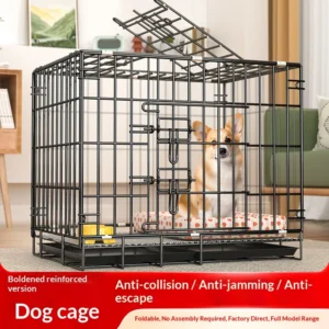 Foldable Collapsible Wired Metal Stacked Cages Steel Wire Metal Dog Crate Pet Cages & Houses Cat