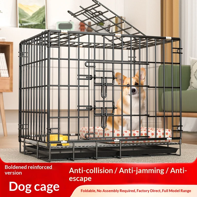 Foldable Collapsible Wired Metal Stacked Cages Steel Wire Metal Dog Crate Pet Cages & Houses Cat