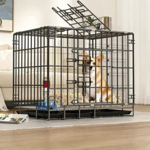Foldable Dog Cage for Small Medium Large Dogs Heavy Duty Thickened Pet Crate Portable Dog House Cat Cage