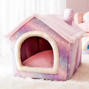 Foldable Dog House Kennel Bed Mat for Small Medium Dogs Cats Winter Warm Chihuahua Cat Nest Basket Puppy Cave Sofa