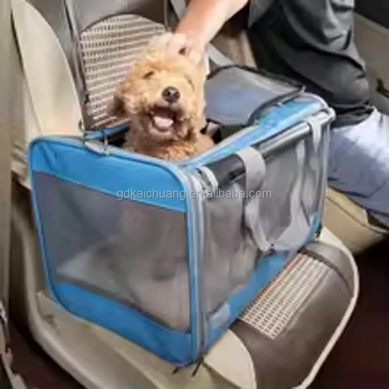Foldable Large Capacity Pet Airline Carrier for Dog Cat Complete Pet Supplies Suitable for Outdoor Trip and Long Distance Travel