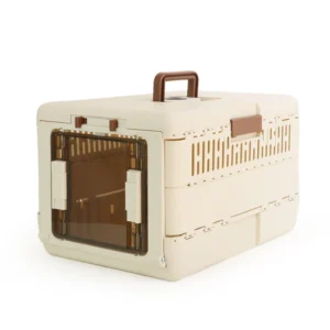 Foldable Outdoor Portable Cat and Dog Carrier Large Capacity Breathable Hand Carry Travel Box Pet Carrier