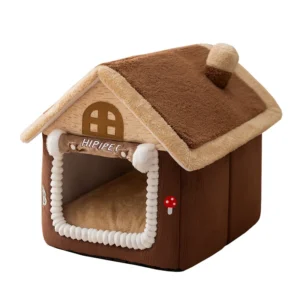 Foldable Pet Bed House Modern Fashion Memory Foam Cave for Small Dogs Medium Cats Removable Washable Cat House Puppy