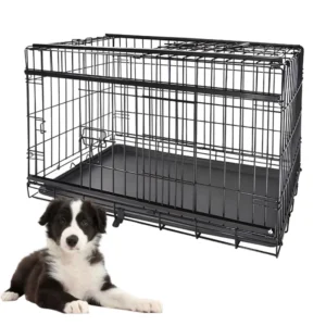 Foldable Pet Cages Houses Dog Kennel Metal Wire Large Dog Cage with Sliding Doors