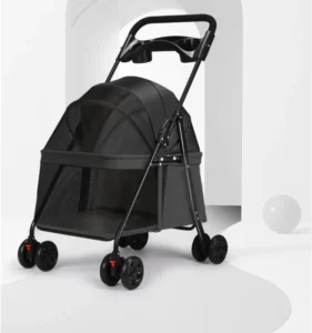 Foldable Pet Carrier Compact Stroller for Small Dogs Cats Puppies Convenient for Outdoor Adventures