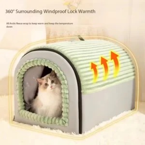 Foldable Pet House Removable Washable Cat House Puppy Cave Sofa Pet Bed House for Extra Small Dogs and Small and Medium Cats