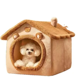 Foldable Pet House Removable Washable Cat House Puppy Cave Sofa Pet Bed House for Extra Small Dogs and Small and Medium Cats