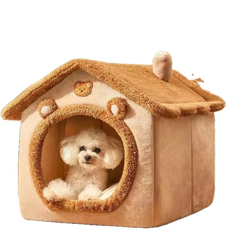 Foldable Pet House Removable Washable Cat House Puppy Cave Sofa Pet Bed House for Extra Small Dogs and Small and Medium Cats