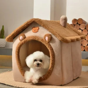 Foldable Pet House Removable Washable Cat House Puppy Cave Sofa Pet Bed House for Extra Small Dogs and Small and Medium Cats