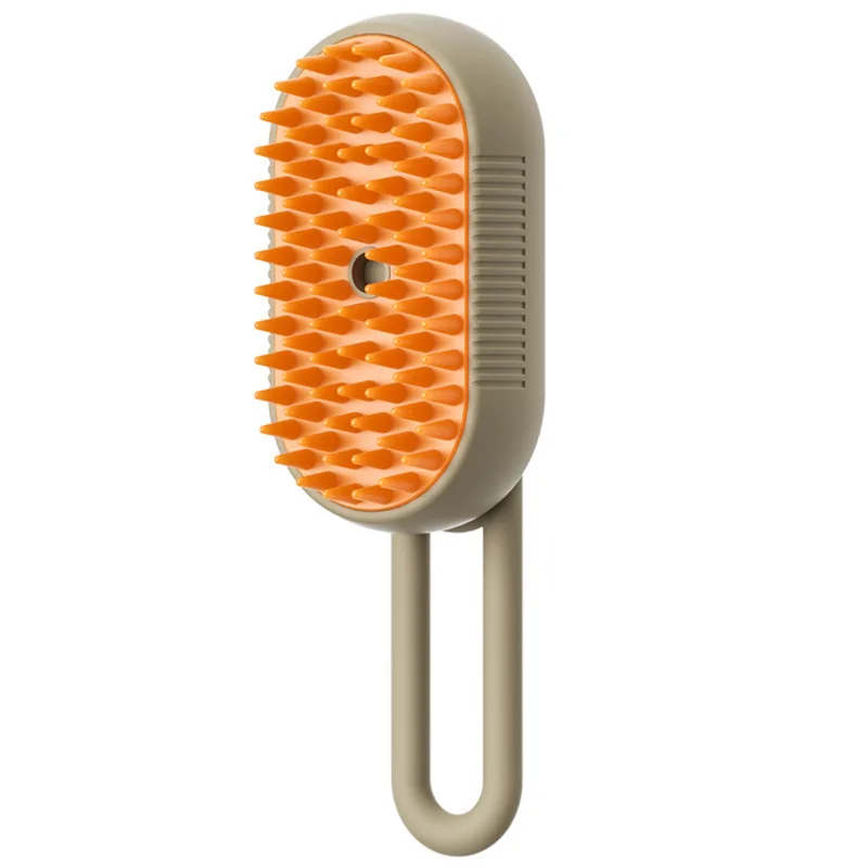 Foldable Silicone Plastic Pet Bath Comb Soft Multifunctional Self Cleaning Spray Cat Fur Remover Brush