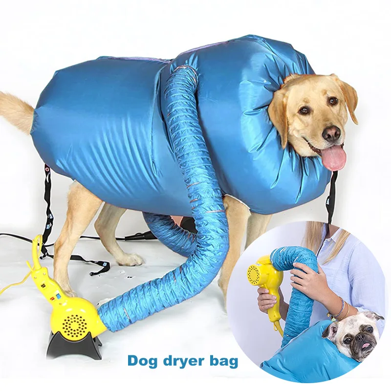 Folding Dog Dry Bag Bathing Tools for Dogs Pet Hair Dryer Blow Bag Cat Drying Bag Pets Cleaning Grooming Accessories