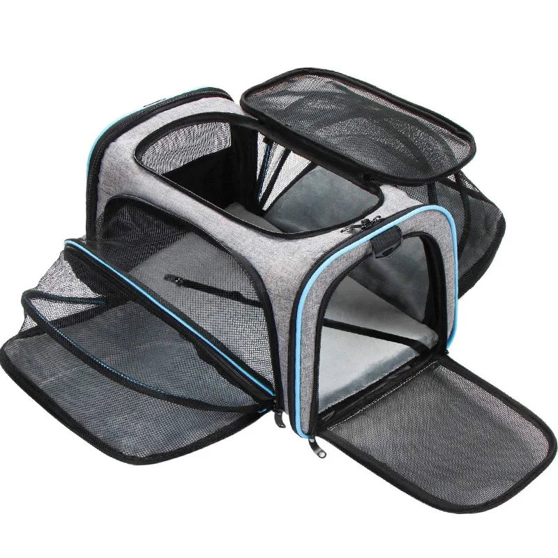 Folding Fabric Pet Carrier Travel Carrier for Dogs or Cats Portable Pet Bag