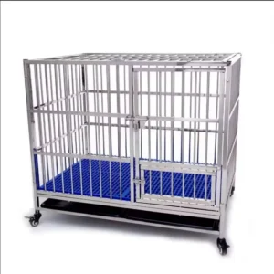Folding Stainless Steel Dog Cage Vet Equipment Animal Aluminum Cage for Dog
