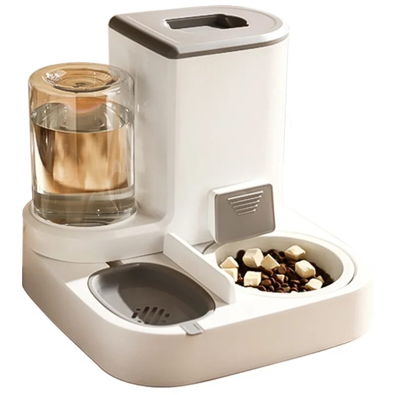 Food Feeder Water Bowl Plastic Ceramics Bowl Automatic Cat Dog Pet Water Dispenser Bowl