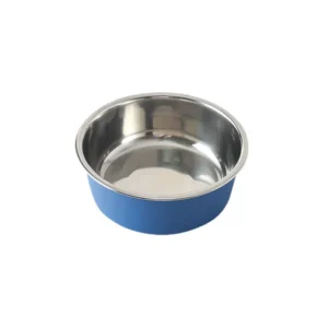Food Grade Material Stainless Steel Portable Waterproof Dog Bowl Feeders Non Tip Design Rounded for Pet Cafes Veterinary Clinics