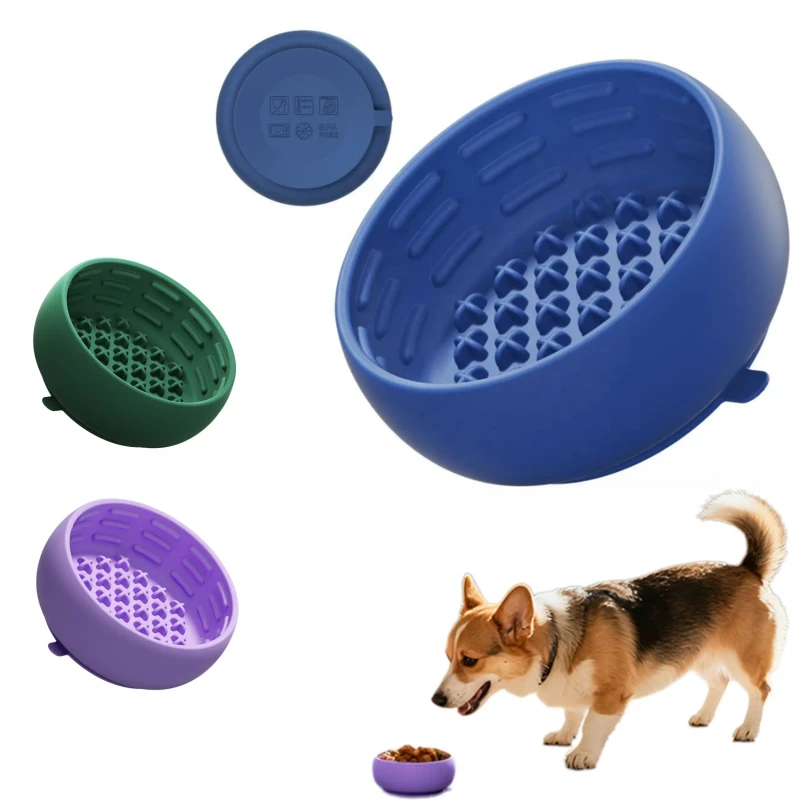 Food Grade Silicone Licking Bowl for Dogs BPA Free Enrichment Dog Slow Feeder for Distraction