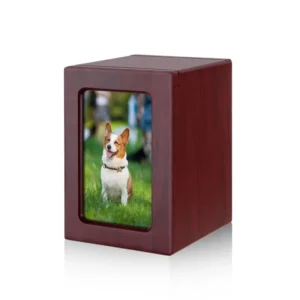 For Amazon Hot Selling Modern Wooden Urn for Dogs and Cats Creative Pet Coffin Memorial Box Funeral Supplies